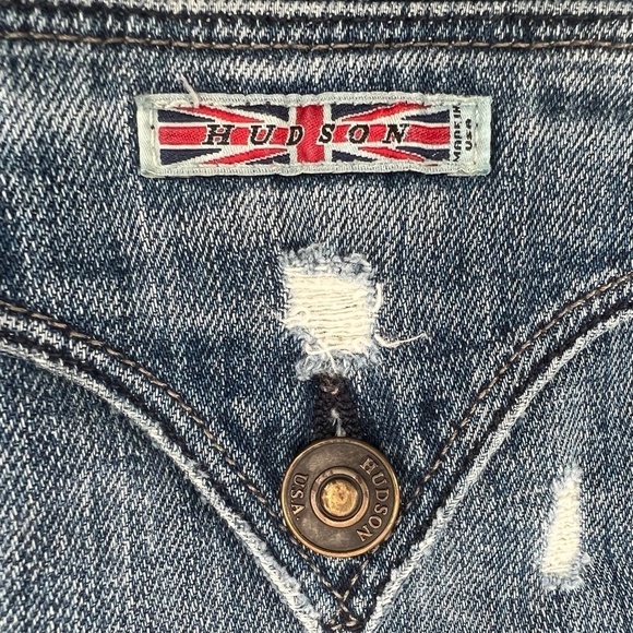 Hudson Jeans Distressed Cuffed Hem Jean Shorts Size 24 Women’s - Picture 9 of 9